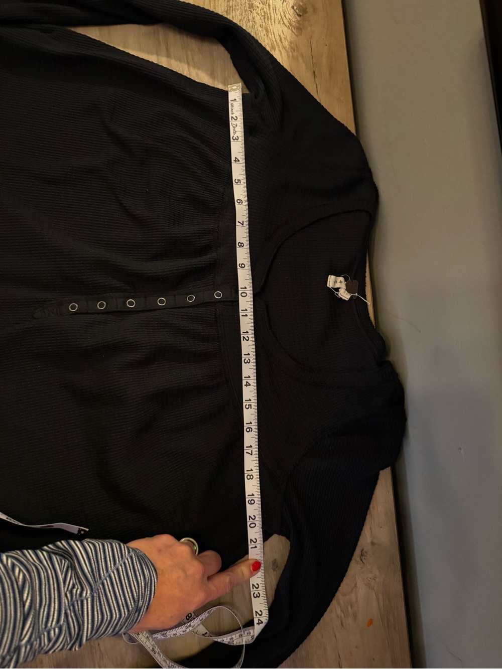 We The Free Black Long-Sleeve Henley Top - Picture 4 of 7